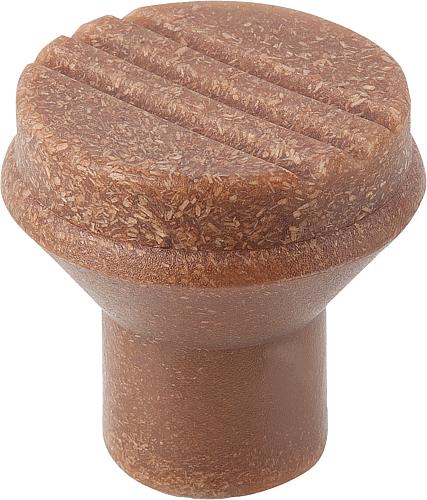 Pilzknopf Gr.1 D=M05, D1=21, Biopolymer Buche natur, Komp:Edelstahl blank - K0251.10005143