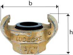 Lüdecke Gewindestück DIN 3489 Nennweite 20 mm IG 1 1/4 SW50 - gibt’s bei HUG Technik ✓