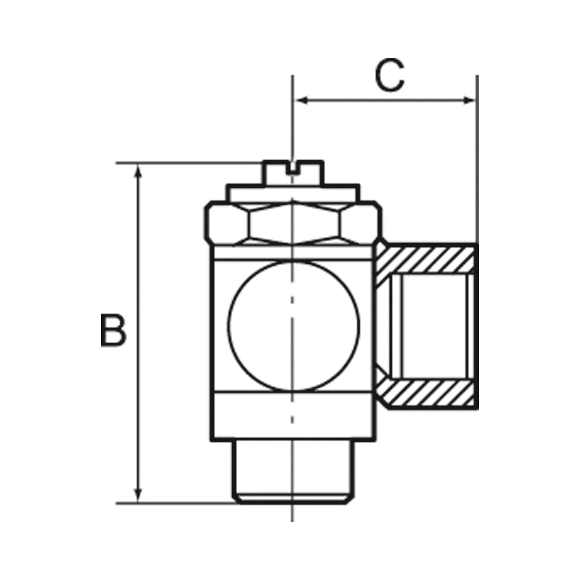 Drosselventil, Drosselung beidseitig (B), G 1/2 IG, G 1/2 - erhältlich bei ✭ HUG Technik ✓