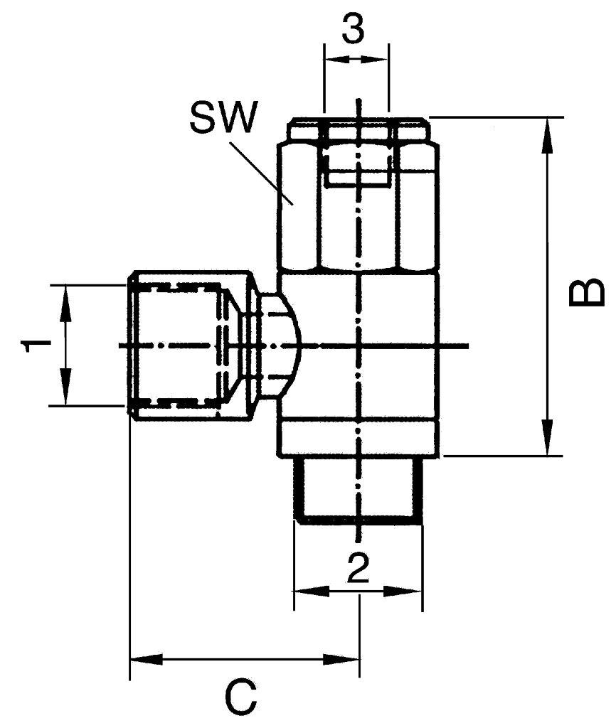 Pneumatisch entsperrbares Rückschlagventil G 1/2, G 1/2 IG, G 1/8 - erhältlich bei ♡ HUG Technik ✓