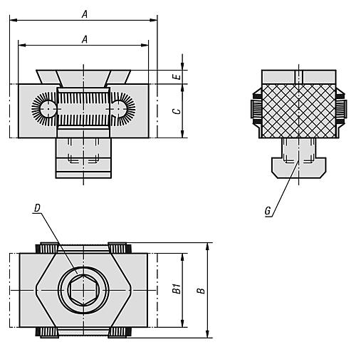 Keilspanner mit Bearbeitungs-Zugabe B=29, Form: A+L Werkzeugstahl, F=M08x25 - K0041.08 - bekommst Du bei HUG Technik ♡