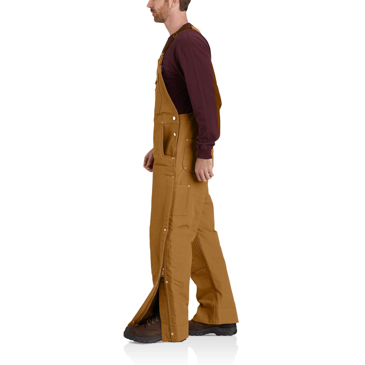 carhartt® Herren-Overall FIRM DUCK INSULATED BIB OVERALL carhartt® brown Flach  - bei HUG Technik ☆