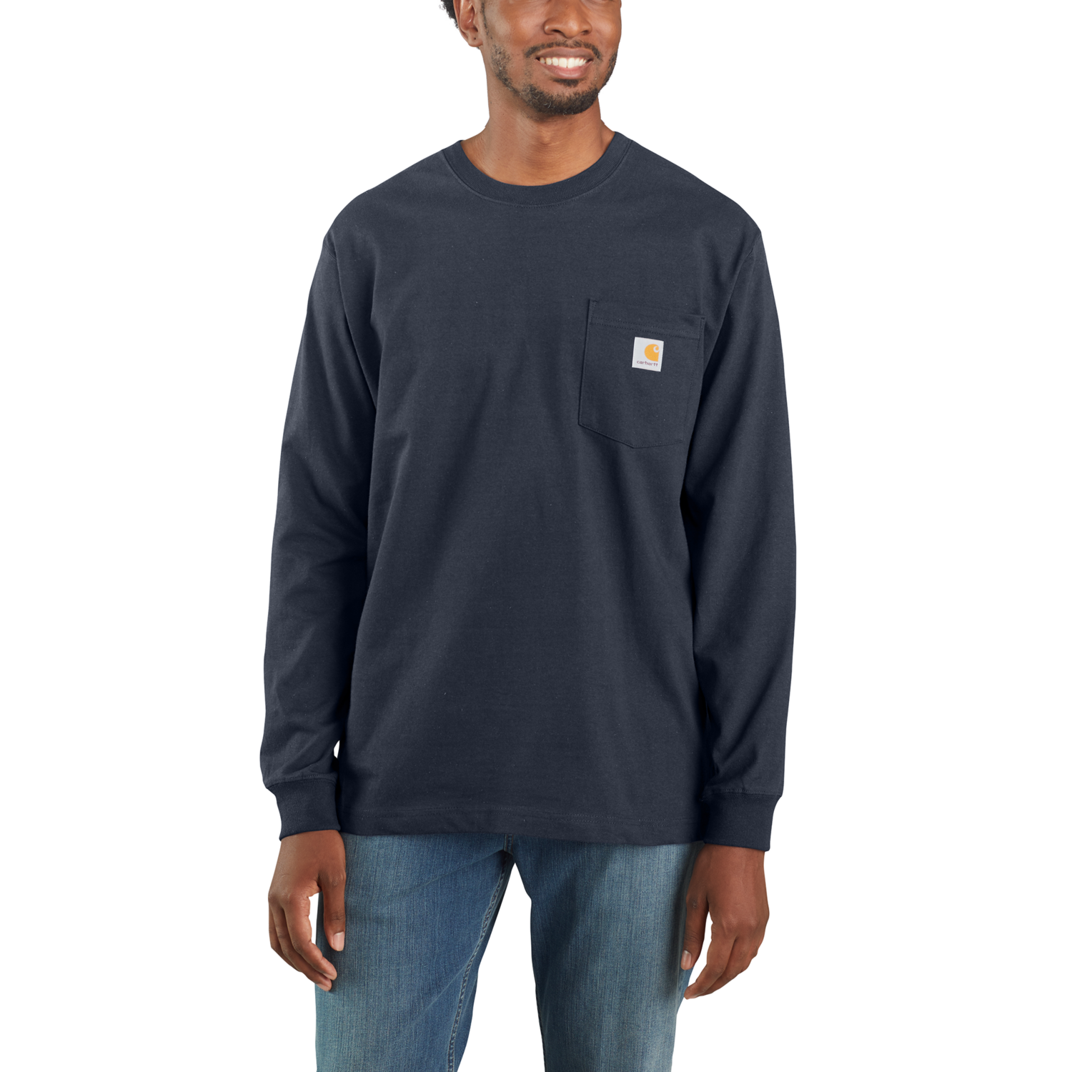 carhartt® Herren-Langarmshirt »WORKWEAR POCKET T-SHIRT L/S« navy - erhältlich bei ❣ HUG Technik ✓