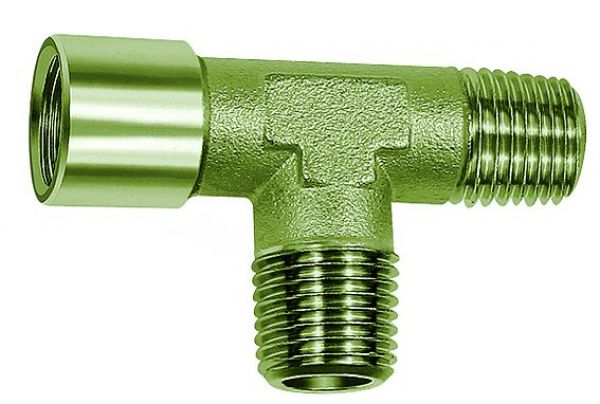 T-Stück, außen/außen/innen, G/R 3/4, SW 25, Messing vernickelt - bei HUG Technik ✓ ✌