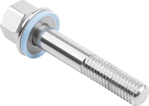 Schraube mit Dicht- und Unterlagscheibe M04x25, Form: B mit Schaft, Edelstahl 1.4404 poliert, Hygienic Usit®, - K1595.044X25 - kommt direkt von HUG Technik 😊