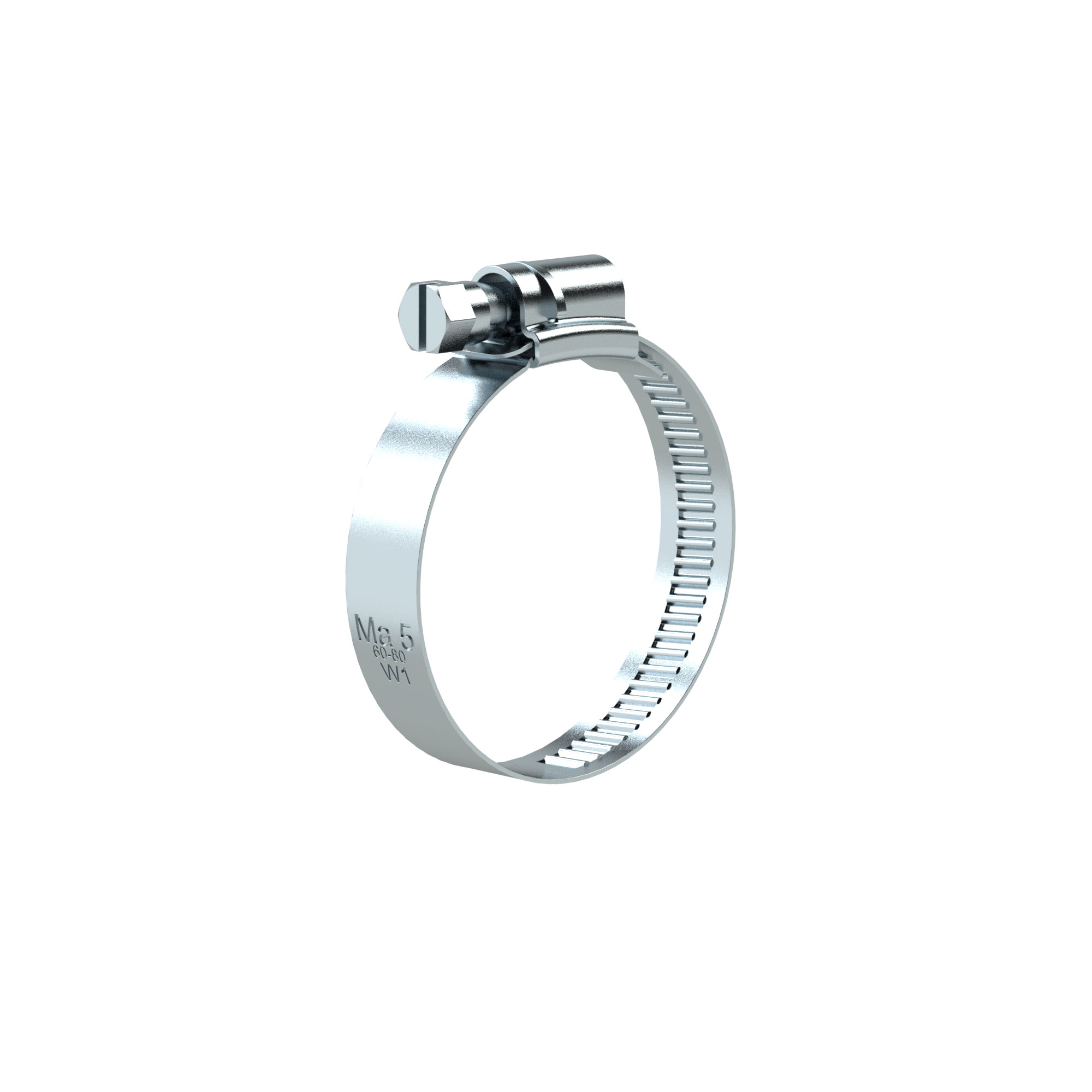Schneckengewinde-Schlauchschelle, Stahl glanzverzinkt (W1), 267-302 mm, 20 mm - bei HUG Technik ☆