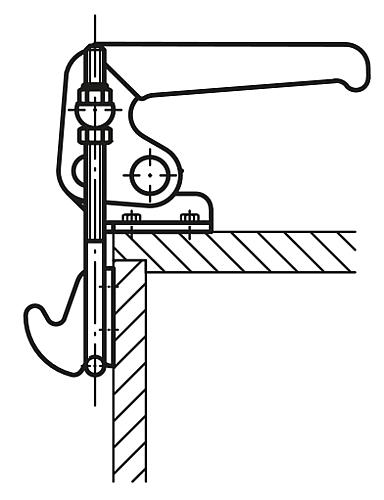 Bügelspanner vertikal Edelstahl, Komp: Kunststoff - K0082.0140N - bei HUG Technik ✭