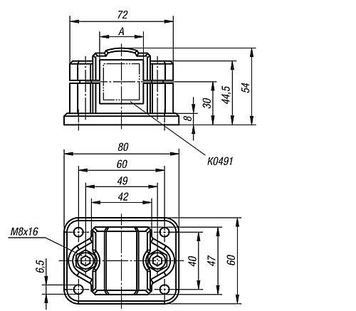 Rohrverbinder mit Flansch Thermoplast, Komp:Stahl, A=30 - K0480.30 - kommt direkt von HUG Technik 😊