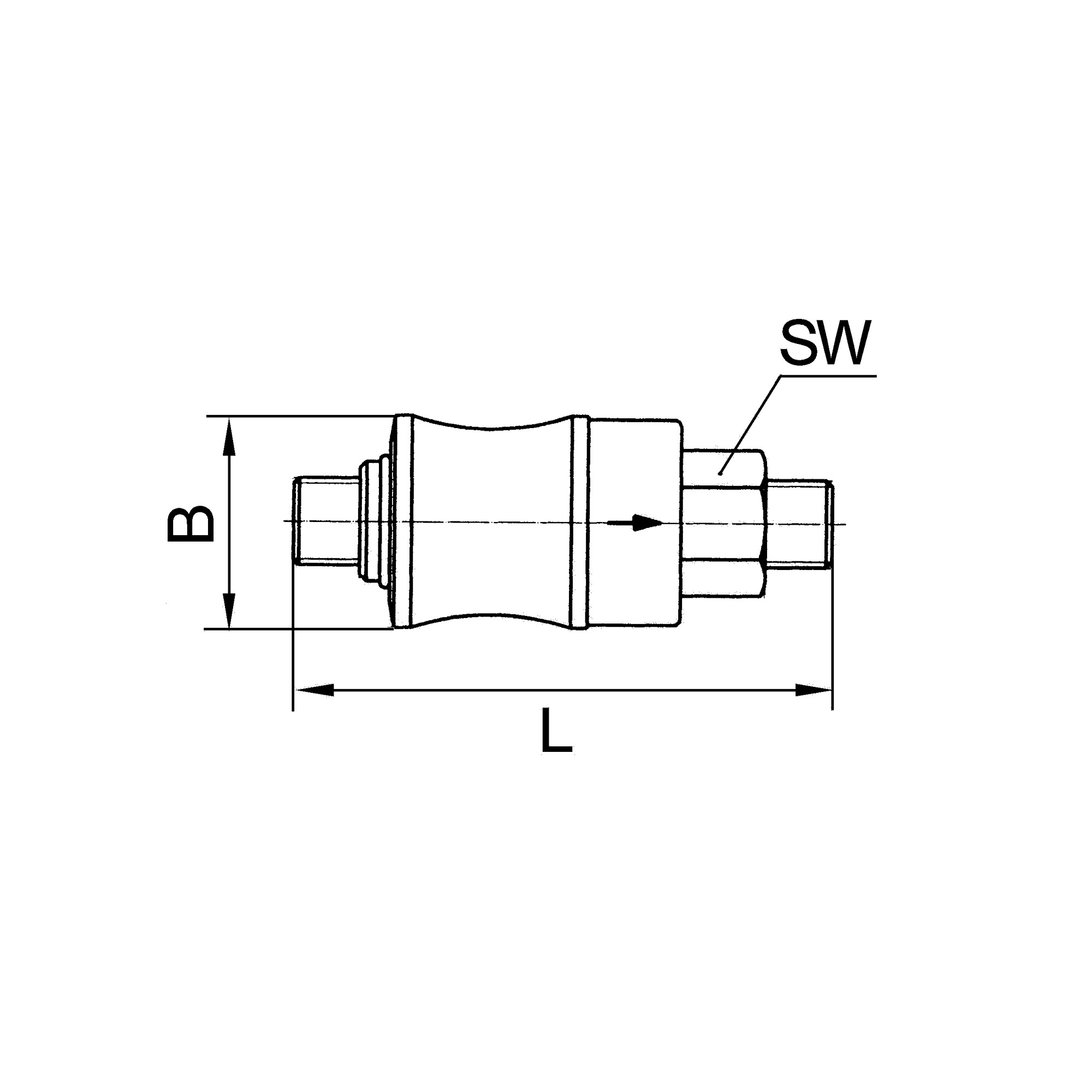 Hand-Schiebeventil, G 1/2 IG, SW 26, PN max. 10 bar - gibt’s bei ☆ HUG Technik ✓