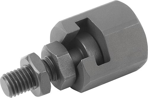 Schnellsteckkupplung mit Radialversatzausgleich M06 Stahl, Außengewinde L2=14 - K0709.0614 - bei HUG Technik ✓