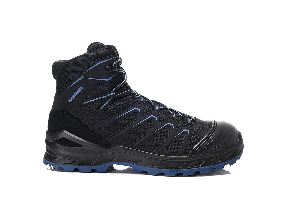 LOWA Sicherheitsstiefel LARROX Work GTX black-blue Mid S3 CI - bei HUG Technik ♡