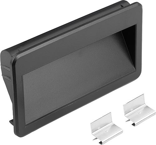 Schalengriff A=110, schwarz - K1077.1101 - bei HUG Technik ☆