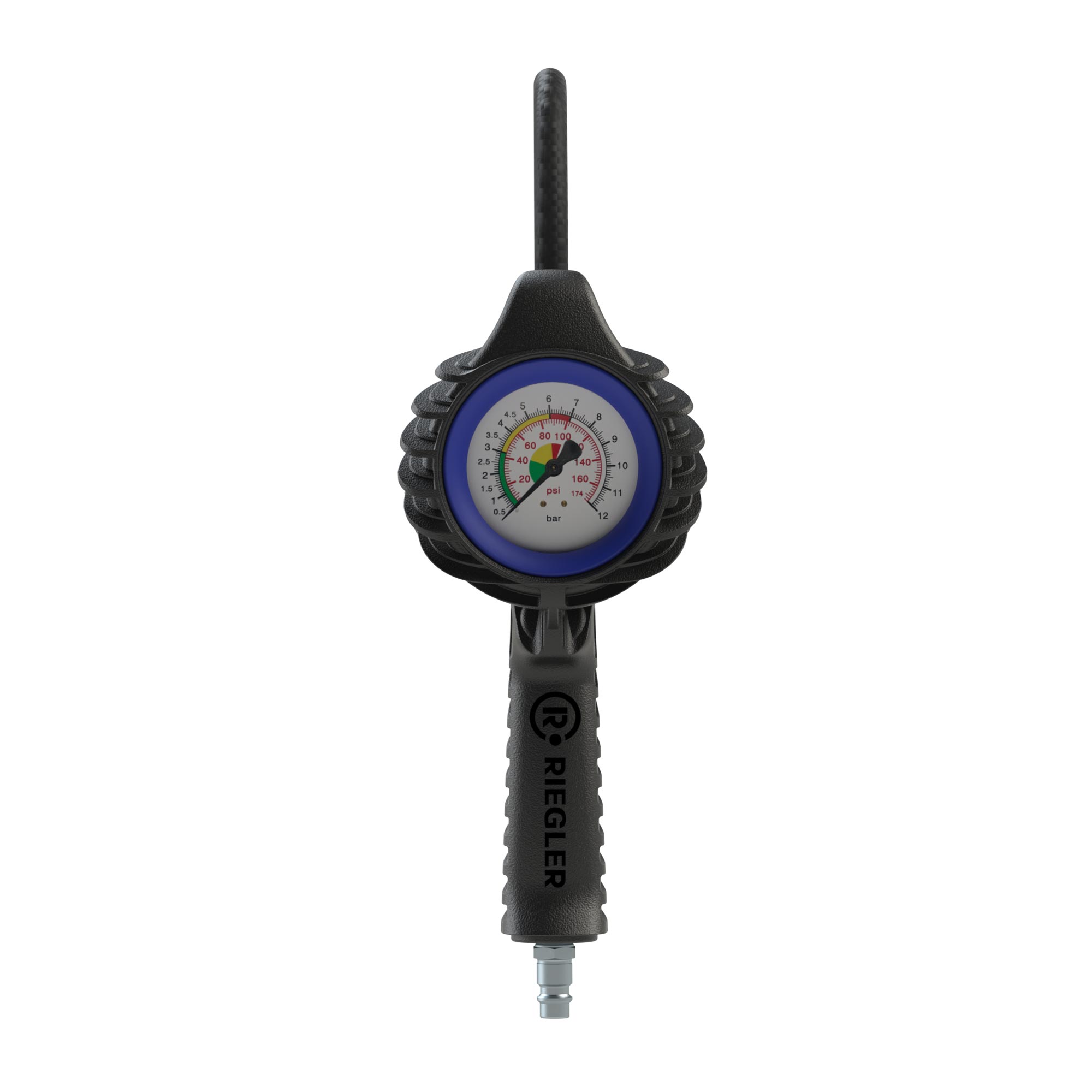 Stand.-Handreifenfüllmesser Messing, Mano Ø 63 mm, ungeeicht, 0-12 bar - bei HUG Technik ✓