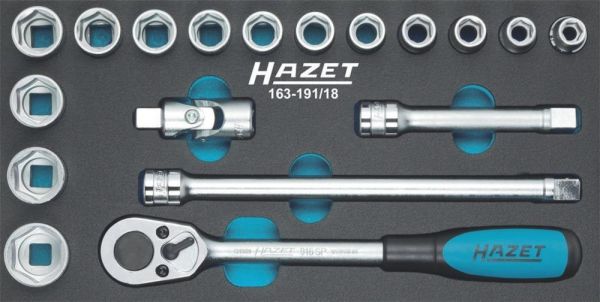 HAZET® Werkzeugmodul 163-191/18 Steckschlüssel 1/2 Zoll - erhältlich bei ♡ HUG Technik ✓ HAZET® Werkzeugmodul 163-191/18 Steckschlüssel 1/2 Zoll - erhältlich bei ♡ HUG Technik ✓