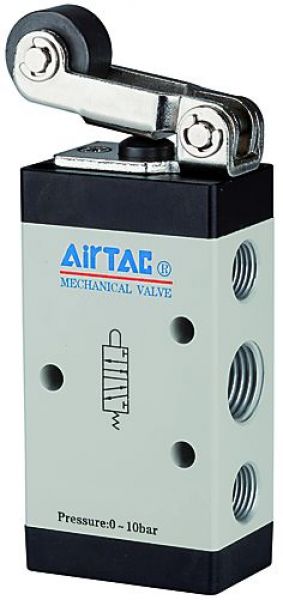 5/2-Wegeventil, mechanisch betätigt, »M5«, Rollenhebel, G 1/4, 550 l/min - direkt von HUG Technik ✓