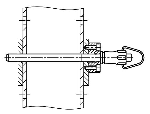 Kugelsperrbolzen mit Kopfarretierung mit Griffmulde und Ring, Form: B, D1=10, L5=100, Edelstahl 1.4305 blank - K1414.101510100 - bei HUG Technik ✓