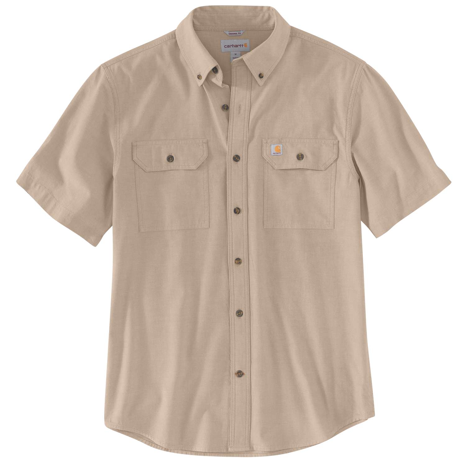 carhartt® Herren Shirt »LOOSE CHAMBRAY S/S SHIRT« dark tan chambray Flach  - erhältlich bei ✌ HUG Technik ✓