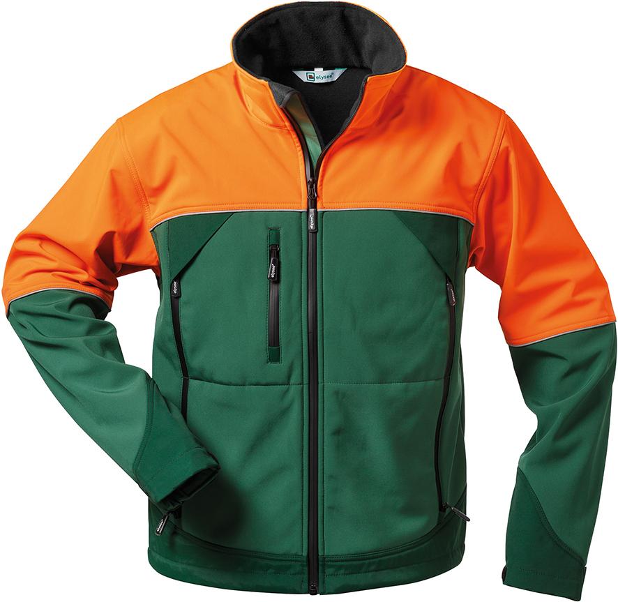 elysee® Forstjacke Sanddorn, Softshell, grün/orange - bei HUG Technik ✭