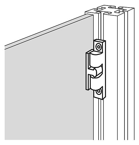 Doppelkugelschnäpper verchromt 49X8,8X10,6 Messing, Komp:Kugel aus Edelstahl, A=39,8 - K0583.50 - erhältlich bei ✭ HUG Technik ✓