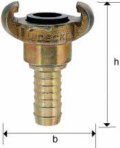 Lüdecke Drehbare Klauen-Kupplung ID 13 mm, 1/2 DN 10 - kommt direkt von HUG Technik 😊