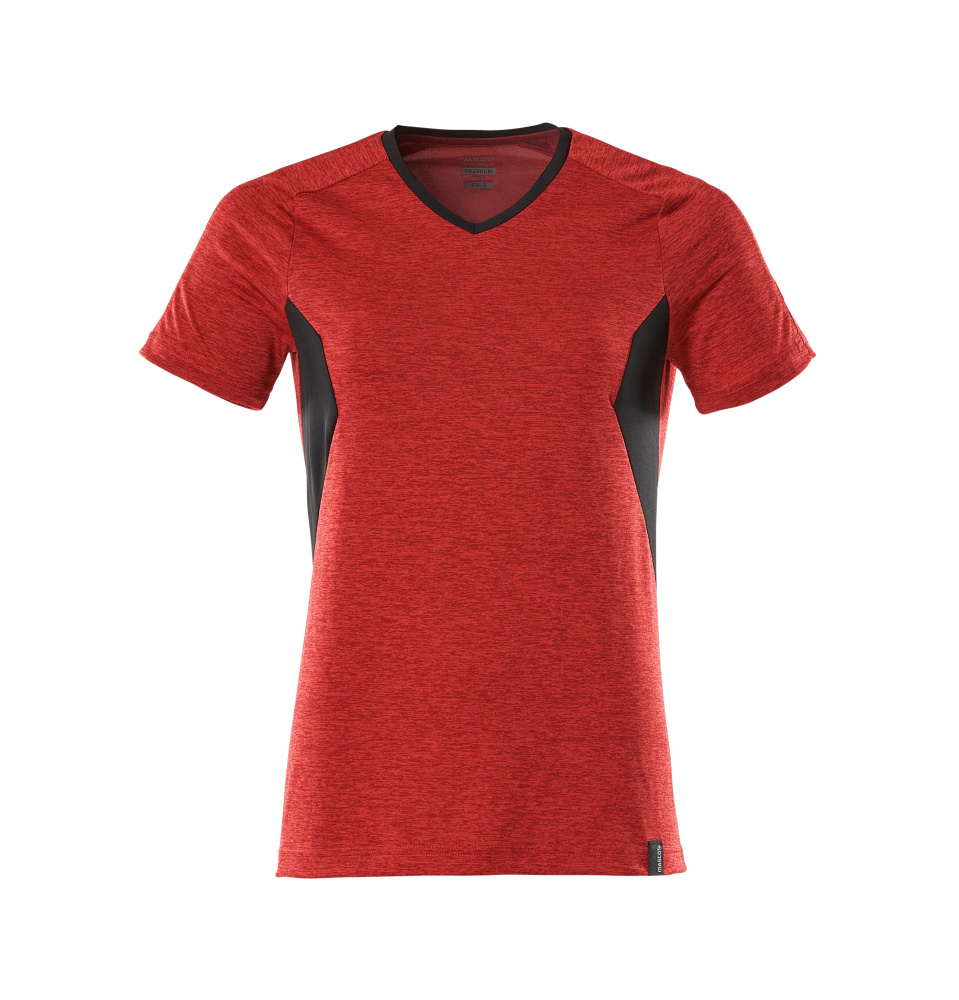 MASCOT® ACCELERATE T-Shirt  Gr. 2XL/ONE, verkehrsrot meliert/schwarz - erhältlich bei ✭ HUG Technik ✓