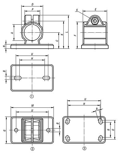 Rohrverbinder mit Flansch M=105 G=80 L=87 Aluminium, Komp:Stahl, A=40,17 - K0479.540 - bekommst Du bei ★ HUG Technik ✓