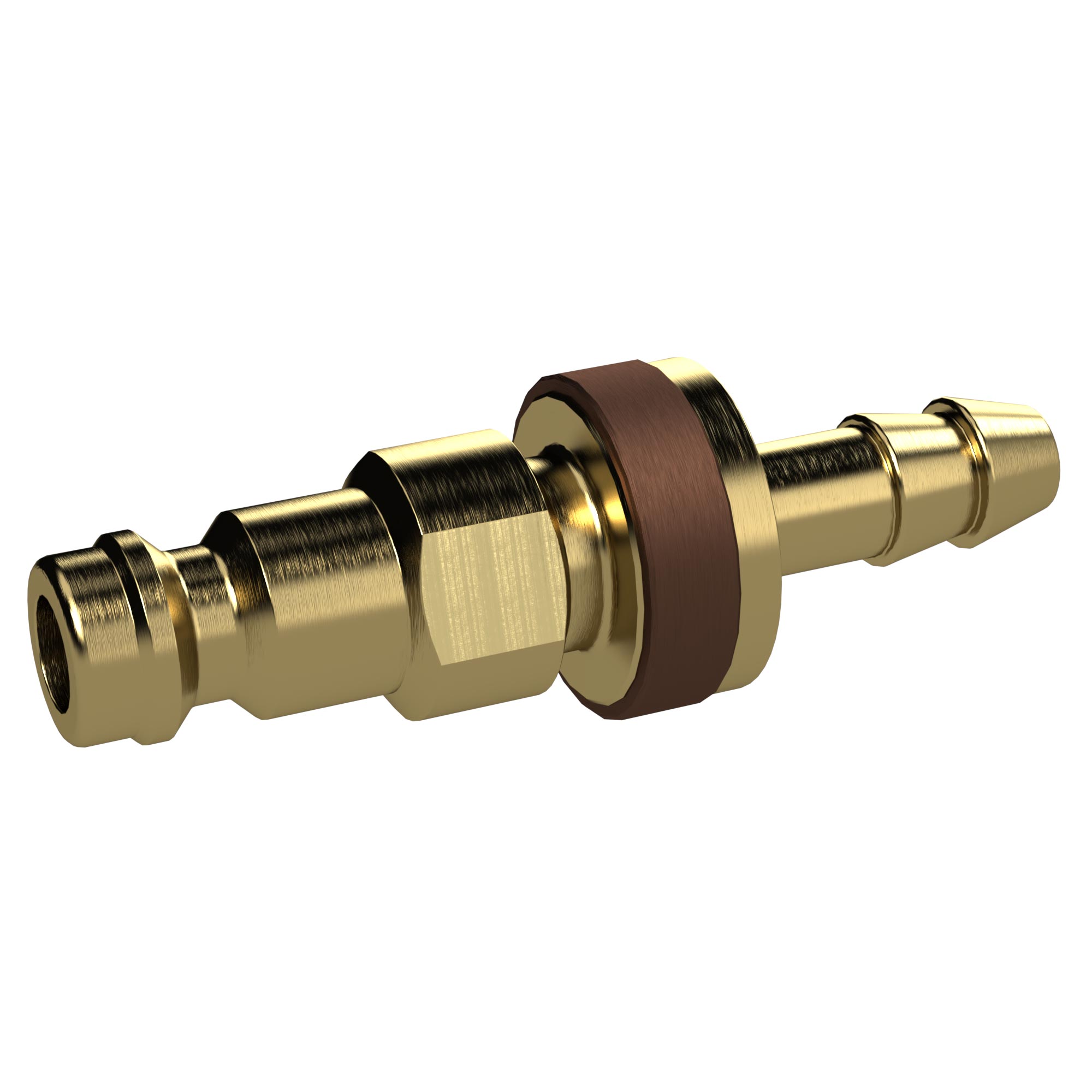 Unverwechselbare Einstecktülle NW 5, Messing blank, Tülle LW 6, braun - bei HUG Technik ✓