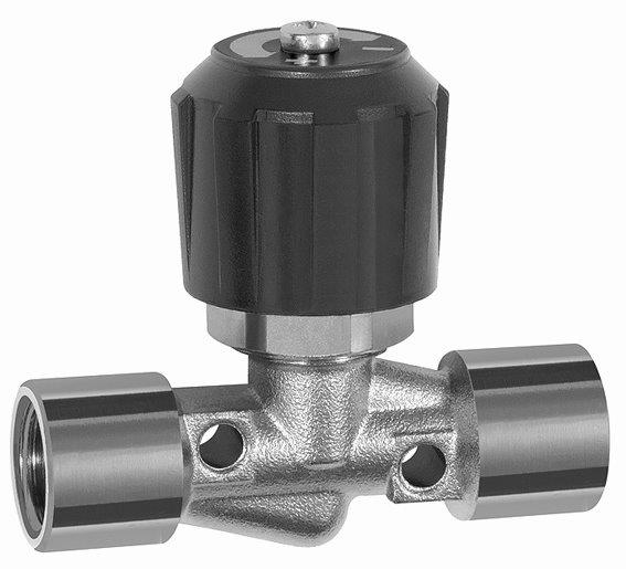 Nadelventil, Messing vernickelt, IG/IG, G 1/2, DN 8 - erhältlich bei ✭ HUG Technik ✓