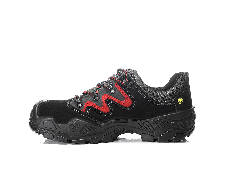 ELTEN® Sicherheitshalbschuh MICK black-red Low ESD S2 - links