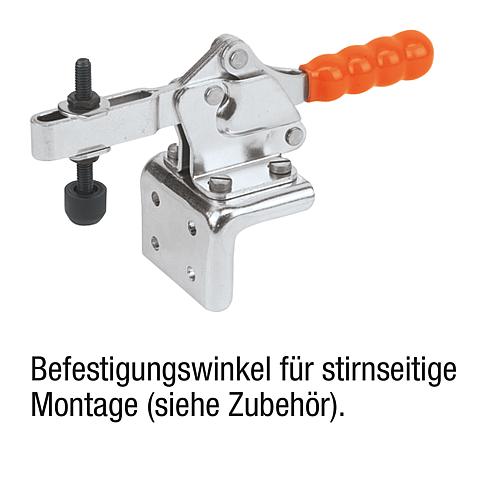 Schnellspanner horizontal Edelstahl, Komp: Kunststoff, M=M05x35 - K0074.0075N - direkt von HUG Technik ✓