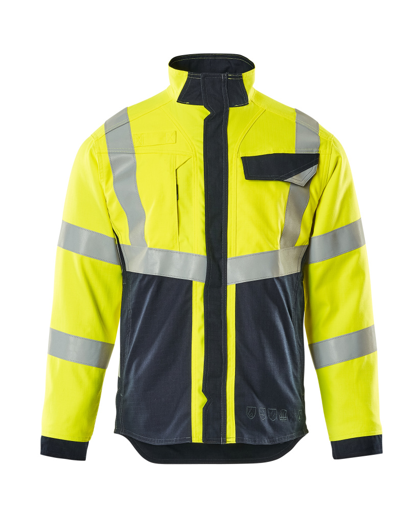 MASCOT® MULTISAFE Jacke »Biel« Gr. 2XL, hi-vis gelb/schwarzblau - erhältlich bei ✭ HUG Technik ✓