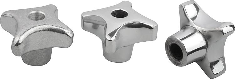 Kreuzgriff gleitgeschliffen D1=40, Form: B Aluminium, D4=8 - K0145.204008 - bekommst Du bei HUG Technik ♡