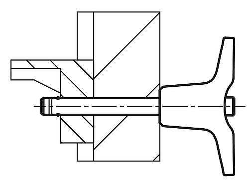 Kugelsperrbolzen mit T-Griff, D1=10, L=20, L1=8,9, L5=28,9, Edelstahl 1.4542, hohe Scherfestigkeit, Komp: Zink - K0793.216310020 - bei HUG Technik ✓