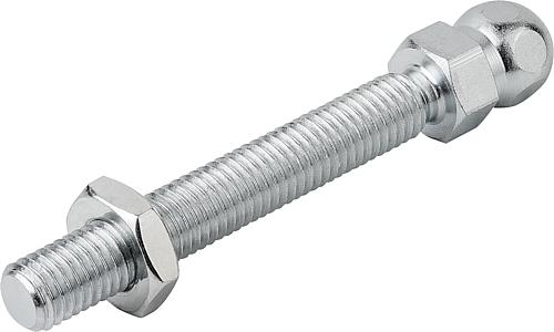 Produktbild Gewindespindel für Gelenkfüße M06X15 Stahl - K0421.060151 - bei HUG Technik ✭