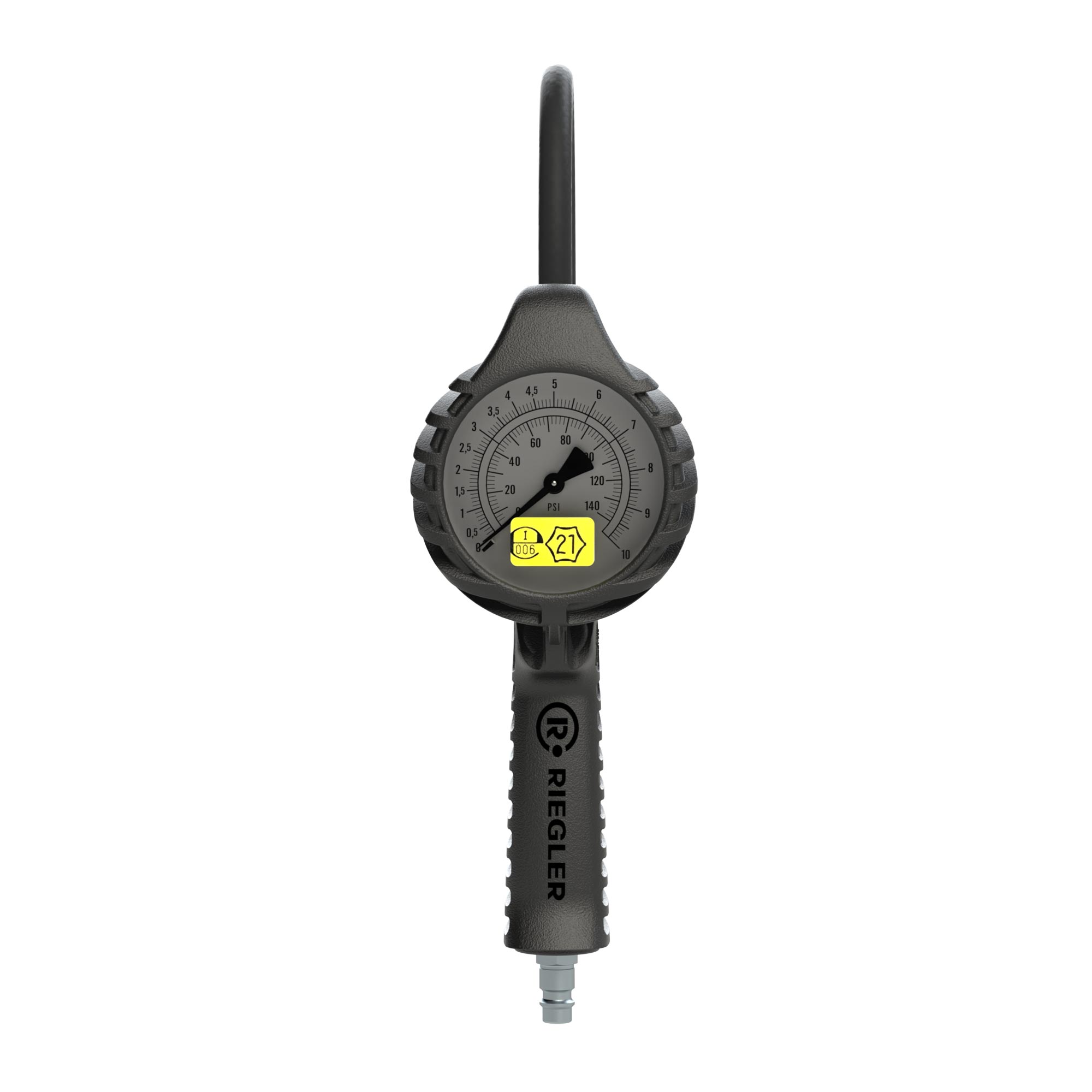 Stand.-Handreifenfüllmesser Messing, Mano Ø 80 mm, geeicht, 0 - 12 bar - erhältlich bei ☆ HUG Technik ✓