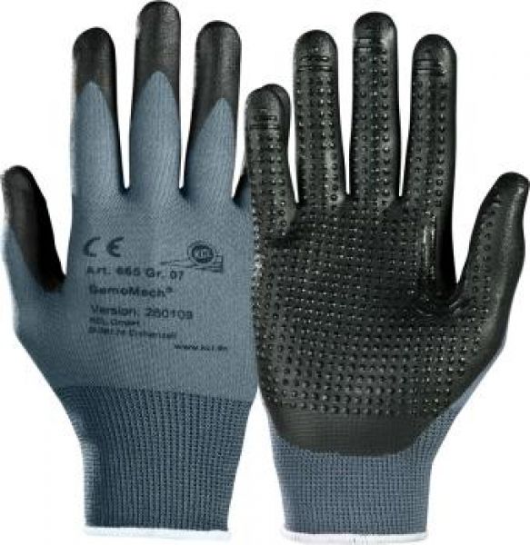 KCL Handschuh GemoMech® 665+, schwarz-grau - bekommst Du bei ★ HUG Technik ✓