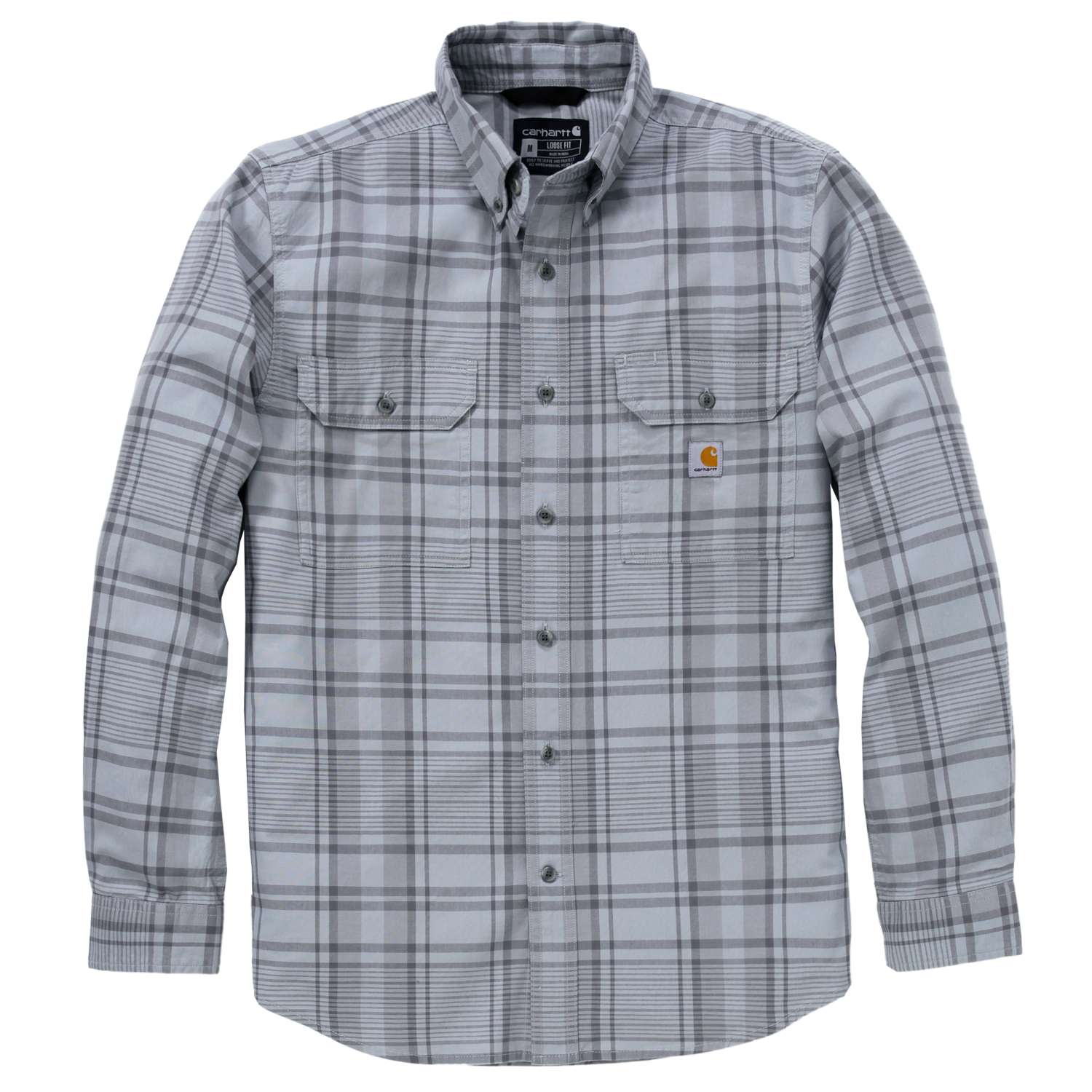 carhartt® Hemd »Fort Loose LS Plaid Shirt« in asphalt/shadow.