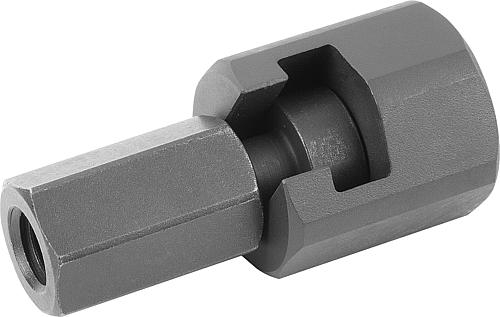 Schnellsteckkupplung mit Radialversatzausgleich M06 Stahl, Innengewinde - K0709.06 - direkt bei HUG Technik ✓