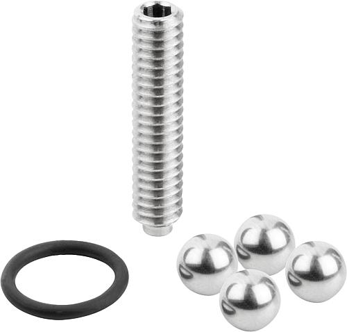 Positionierzylinder Ball Lock Edelstahl, D=13, L=27,6 - K1474.13013 - bekommst Du bei HUG Technik ♡