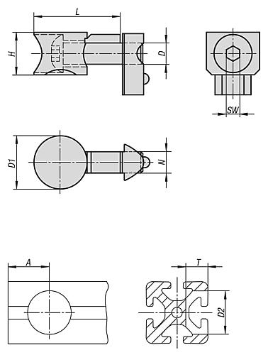 Verbindungssatz Universal M06, Typ I - K1032.06 - bei HUG Technik ✭