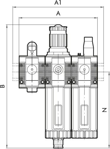 Absperrv.+FR+Öler »SYNTESI«, BG2, G 1, 20µm, 0…12 bar, RMSA 🖤 bei HUG Technik ✓ Absperrv.+FR+Öler »SYNTESI«, BG2, G 1, 20µm, 0…12 bar, RMSA 🖤 bei HUG Technik ✓