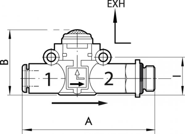 Schnellentlüftungsventil Schalldämpfer, G 1/4, Schlauch-ø 6 mm, »lineonline« - erhältlich bei ♡ HUG Technik ✓