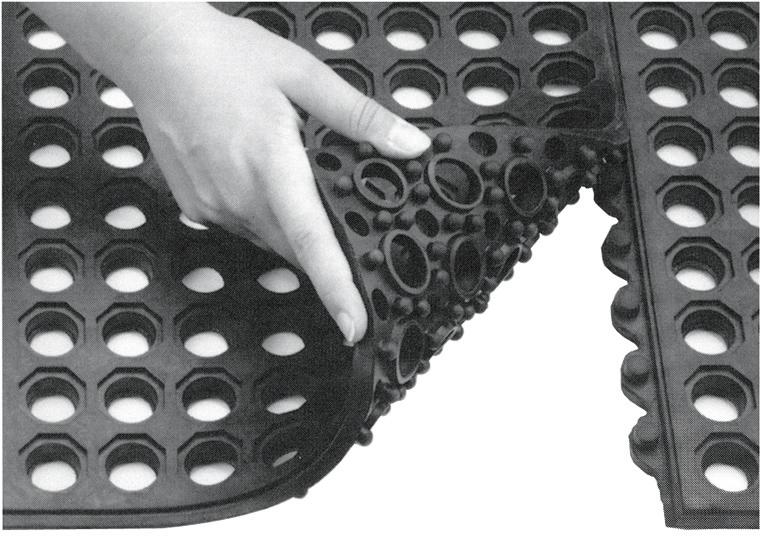 Gummi Steckmatte geschlossen, 900 X 900 X 15 mm, schwarz - direkt bei HUG Technik ✓