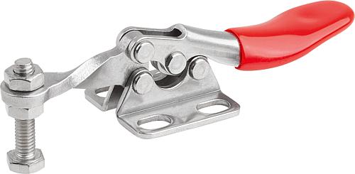 Schnellspanner Horizontal Mini, Fuß waagrecht F1=500, feste Andruckspindel M04x20, Edelstahl blank, - K1541.10500 - bekommst Du bei ★ HUG Technik ✓