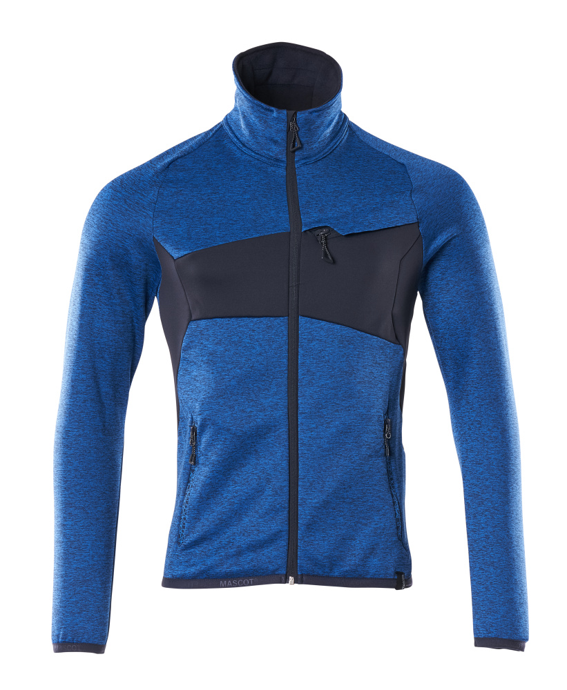 MASCOT® ACCELERATE Fleecepullover mit Reißverschluss  Gr. 2XL, azurblau/schwarzblau - bei HUG Technik ✭