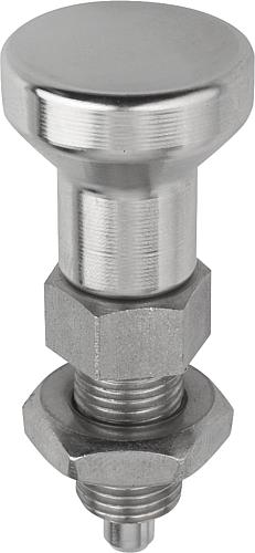 Arretierbolzen Gr.0 M08x1, Form: B Edelstahl, ungehärtet, Komp: Edelstahl, D=4 - K0632.112004 - bei HUG Technik ☆