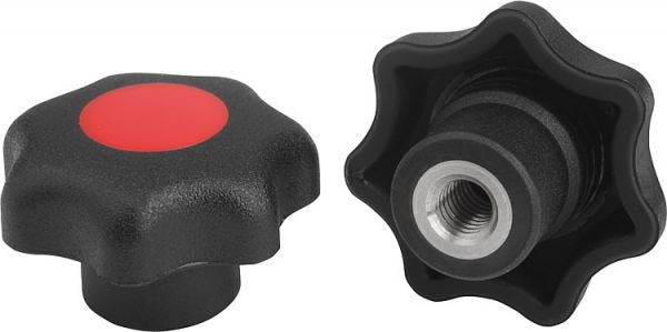 Sterngriff M05 D1=25, Form: K Thermoplast, schwarz, Komp: Edelstahl, Komp: schwarz - K0154.205 - bekommst Du bei HUG Technik ♡