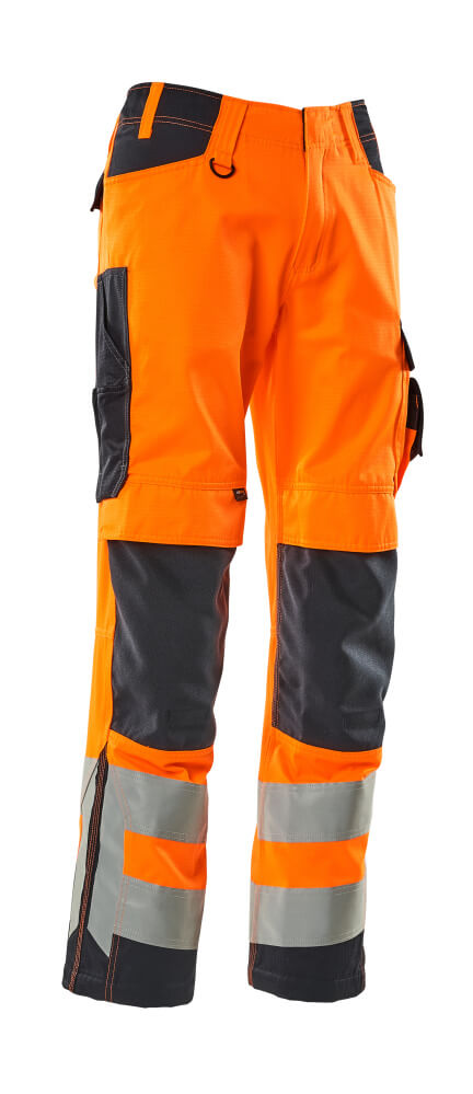 MASCOT® SAFE SUPREME Hose mit Knietaschen  Gr. 76/C46, hi-vis orange/schwarzblau - bei HUG Technik ☆