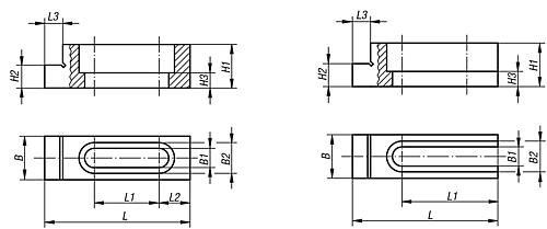 Anschlagelement mit Auflage Stahl, für=M08 - K0032.08 - K0032.08 - bekommst Du bei HUG Technik ♡