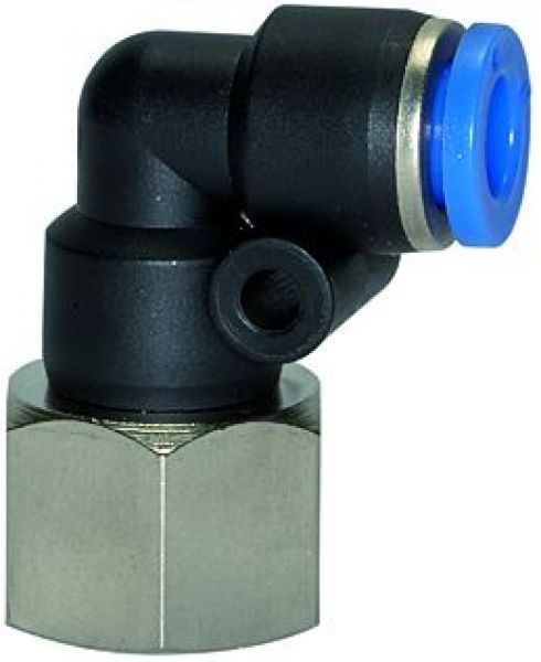 L-Steckverschraubung G 1/2 IG, SW 24, L1 18.7, L2 34.2, Schlauch-Außen-ø 6, drehbar, »Blaue Serie« - direkt von HUG Technik ✓